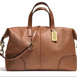 COACH Hadley Luxe Grain Leather Zip Satchel